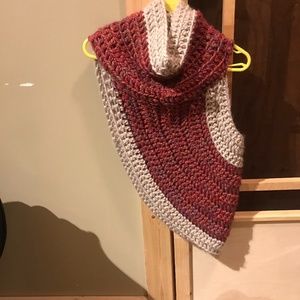 Hand crocheted asymmetrical Body warmer